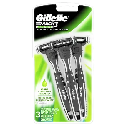 Mach3 Sensitive Men’s Disposable Razors, 3 Count