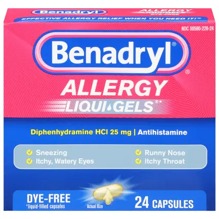 Liqui-Gels Dye-Free Allergy 24 Capsules