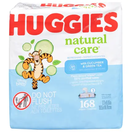 Natural Care Refreshing Disney Baby with Cucumber & Green Tea Wipes 168 ea