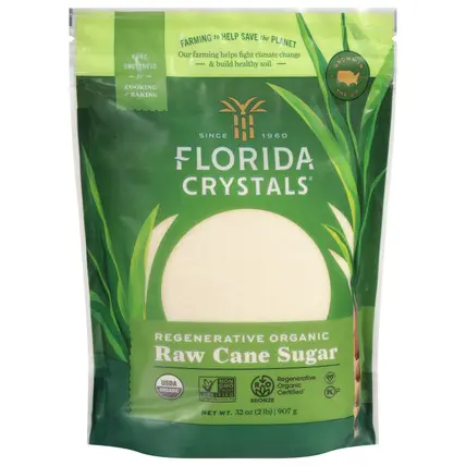 Florida Crystals Raw Regenerative Organic Cane Sugar 32 oz
