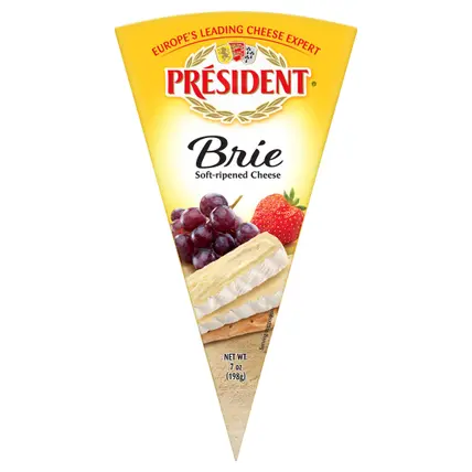 Brie Cheese Wedge Foil Wrapped, 7 oz