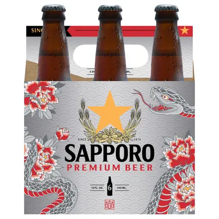Sapporo Premium Beer 6pk 12oz Bottles