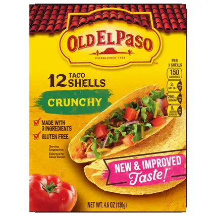 Crunchy Taco Shells, Gluten-Free, 12 ct., 4.6 oz.