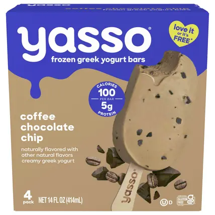 Yasso Yasso Frozen Greek Yogurt Bars Coffee Chocolate Chip Bars 4 3.5fl Oz Bars
