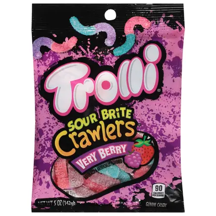 Trolli Sour Brite Crawlers Very Berry Gummi Candy 5 oz