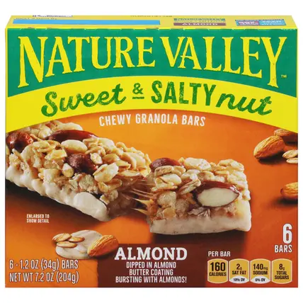 Nature Valley Sweet & Salty Nut Chewy Almond Granola Bars 6 - 1.2 oz Bars