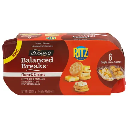 Sargento Balanced Breaks Cheese & Crackers Snacks 6 - 1.5 oz Snacks