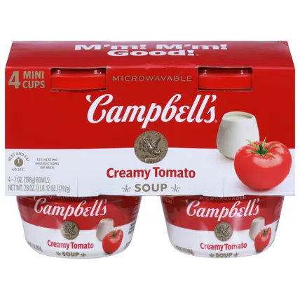 Creamy Tomato Soup Mini Cups 4 - 7 oz Bowls