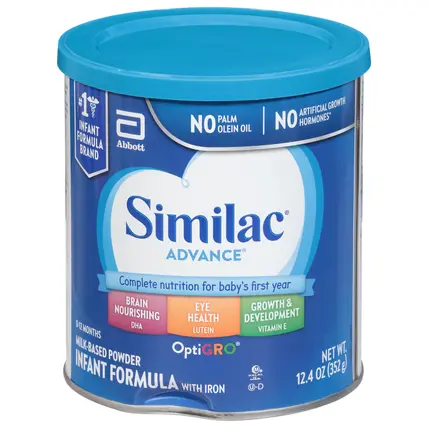 Advance 0-12 Months Milk-Based Powder Infant Formula with Iron 12.4 oz