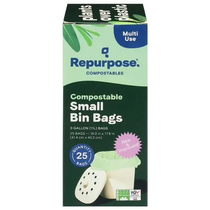 Compostables 3-Gallon Compostable Small Bin Bags 25 Bags