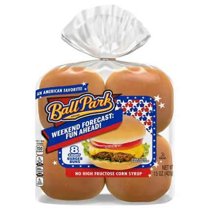 White Burger Buns, 8 count, 15 oz