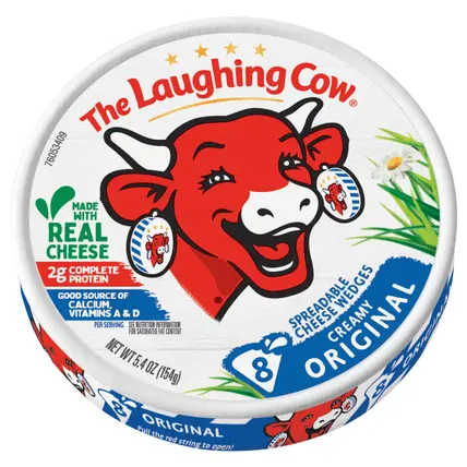 The Laughing Cow Creamy Original Spreadable Cheese Wedges, 8 pack (5.4 oz)