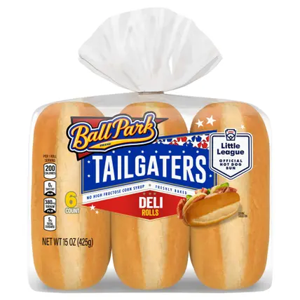 Tailgaters Deli Rolls, 6 count, 15 oz