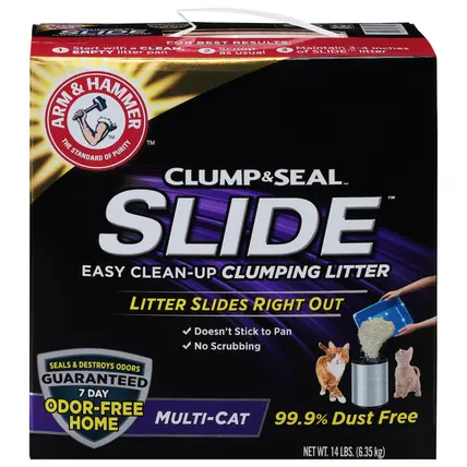 Clump & Seal Slide Multi-Cat Clumping Litter 14 lb