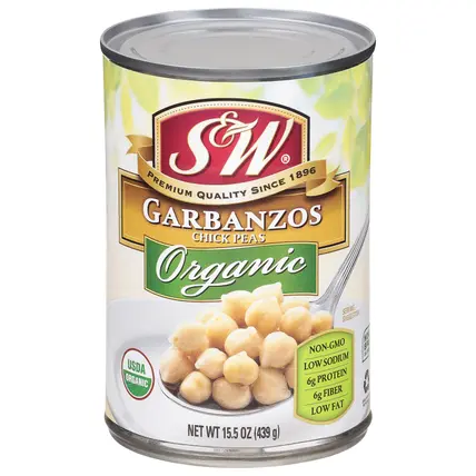 S&W Organic Chick Peas Garbanzos 15.5 oz