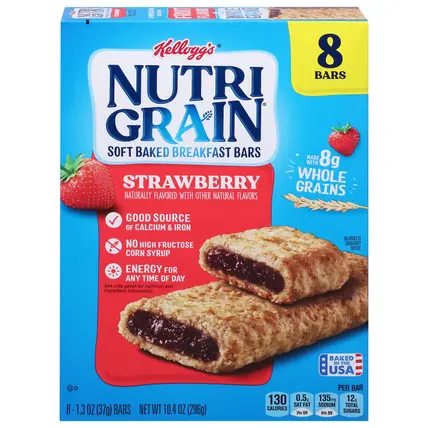 Nutri Grain Soft Baked Strawberry Breakfast Bars 8 - 1.3 oz Bars