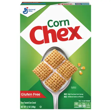 Corn Chex Gluten Free Breakfast Cereal, Homemade Chex Mix Ingredient, 12 oz