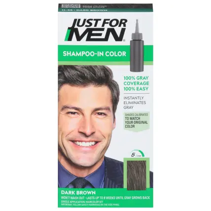 Just For Men Dark Brown H-45 Shampoo-In Color 1 ea