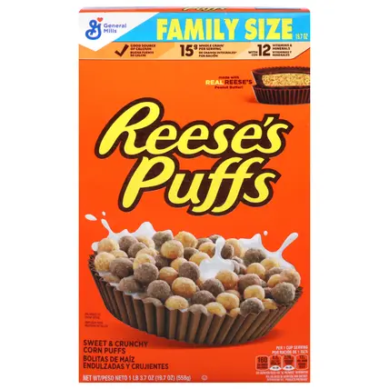 Reese's Puffs Corn Puffs Family Size 19.7 oz