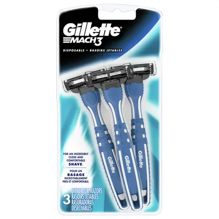 Mach3 Men’s Disposable Razors, 3 Count