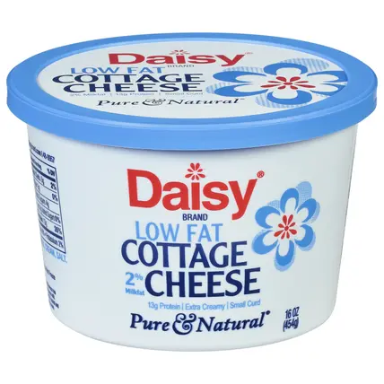 Daisy Pure & Natural Low Fat 2% Milkfat Small Curd Cottage Cheese 16 oz