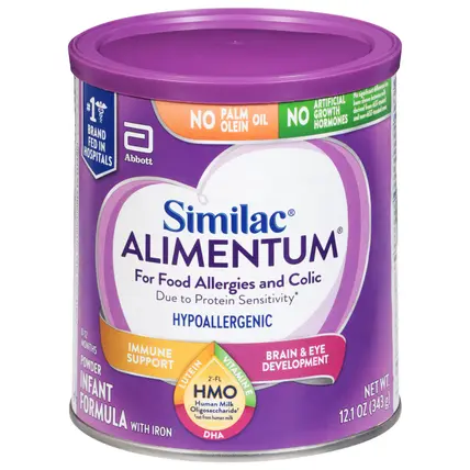Alimentum 0-12 Months Hypoallergenic Powder Infant Formula with Iron 12.1 oz