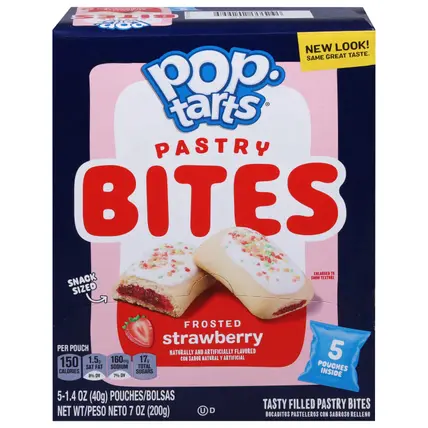 Pop-Tarts Frosted Strawberry Pastry Bites 5 - 1.4 oz Pouches