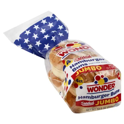 Wonder Seeded Jumbo Hamburger Buns 10.5 oz