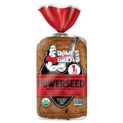 Dave's Killer Bread Powerseed, Seeded Organic Bread, 1g Sugar per Slice, 25 oz Loaf