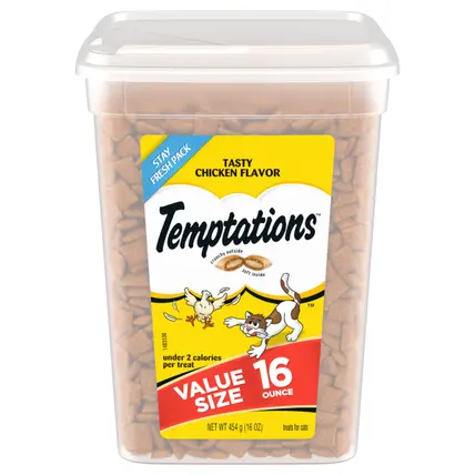 Temptations Tasty Chicken BACK Label Value Pack PA Work 16OZ