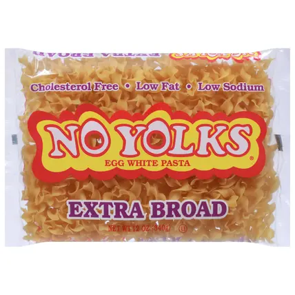 No Yolks Extra Broad Egg White Pasta 12 oz