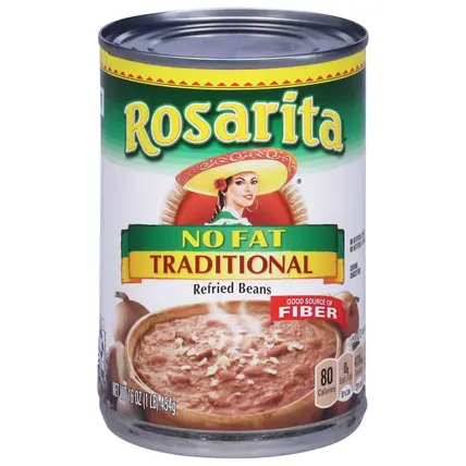 No Fat Traditional Refried Beans 16 oz