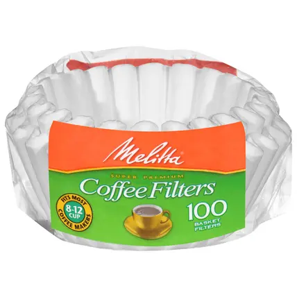 Melitta Super Premium Basket Coffee Filters 100 ea