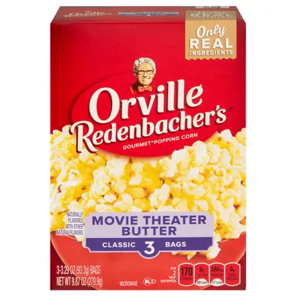 's Gourmet Movie Theater Butter Popping Corn 3 - 3.29 oz Bags