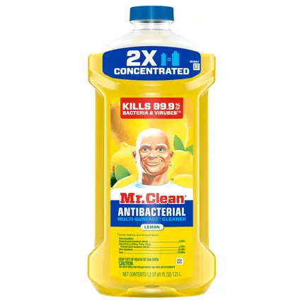 Antibacterial All Purpose Cleaner, Floor Cleaner for Mopping, Cleaning Liquid, Lemon, 41oz