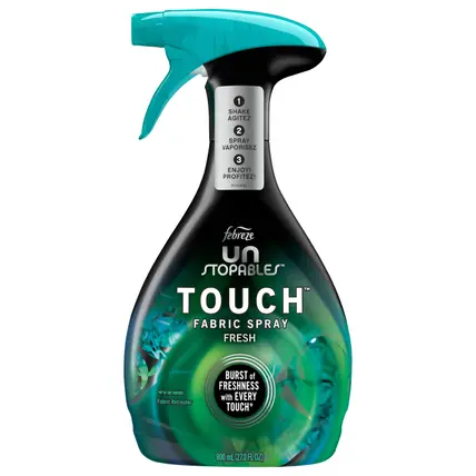 Fabric Spray Air Freshener, Odor-Fighting Fabric Refresher, Unstopables Fresh Scent, 27 oz