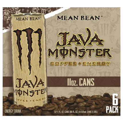Java Monster Coffee + Energy Mean Bean Energy Drink 6 - 11 fl oz Cans