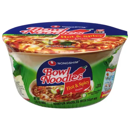 Nongshim Hot & Spicy Flavor Bowl Noodles 3.03 oz