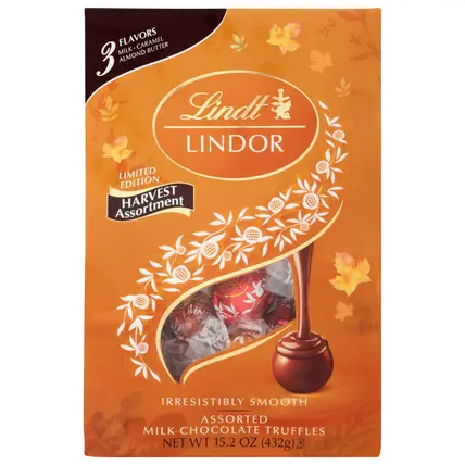 Lindt Lindor Harvest Assortment Milk Chocolate Truffles 15.2 oz