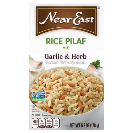 Near East Rice Pilaf Mix Garlic & Herb 6.3 Oz