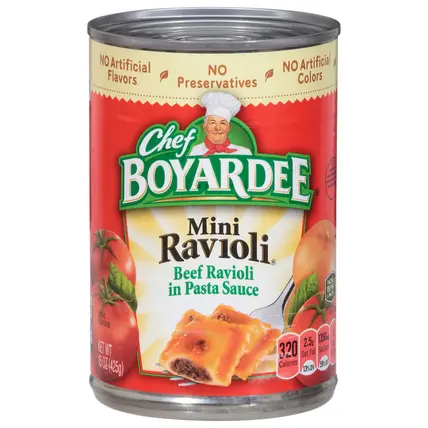 Mini Beef Ravioli in Pasta Sauce 15 oz