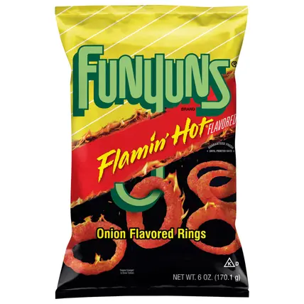 Funyuns Onion Flavored Rings Flamin' Hot Flavored 6 Oz