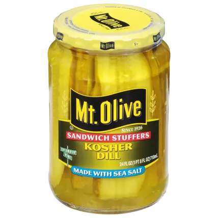 Mt Olive Sandwich Stuffers Kosher Dill Pickles 24 fl oz
