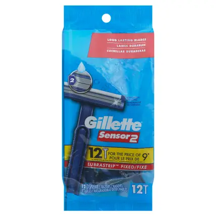 Sensor2 Fixed Disposable Razors 12 ea