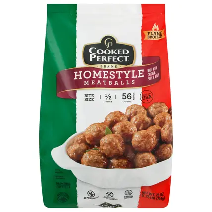 Bite Size Flame Broiled Homestyle Meatballs Bite Size 28 oz