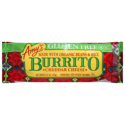 Amy's Gluten Free Cheddar Cheese Burrito 5.5 oz