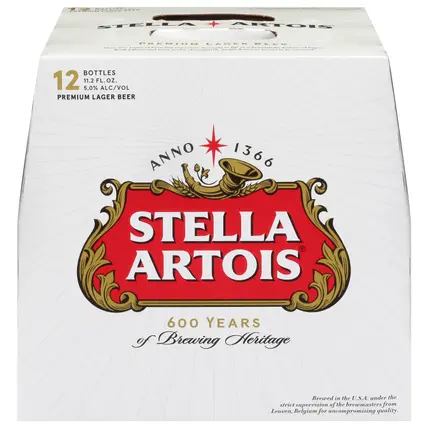 Stella Artois Premium Lager Beer 12 - 11.2 fl oz Bottles