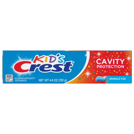 Crest Kids Cavity Protection Toothpaste, Sparkle Fun Flavor, 4.6 oz, For Ages 3+