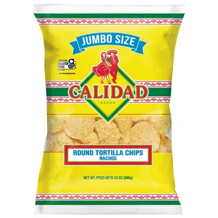 Round Tortilla Chips Jumbo Size, 24 oz