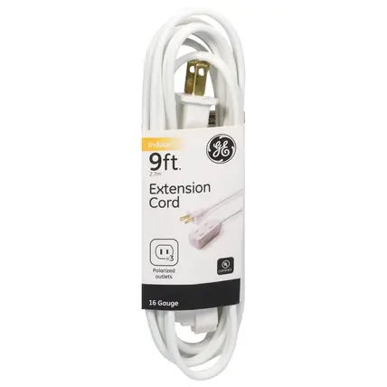 GE 9 Feet Indoor Extension Cord 1 ea